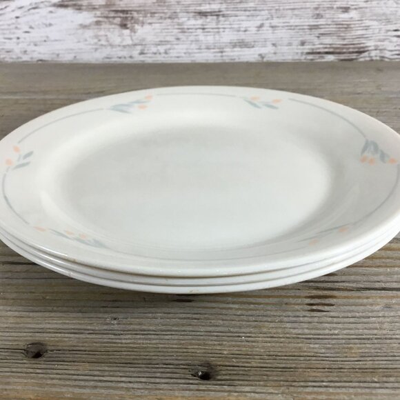 Set of 3 Corelle Windflower Bread Plates 7 1/4" Beige Floral Vintage - Picture 7 of 9